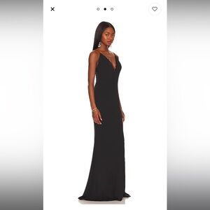 Saylor by Katie May Black Gown Dress Small NWT